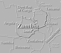 MAP OF ZAMBIA